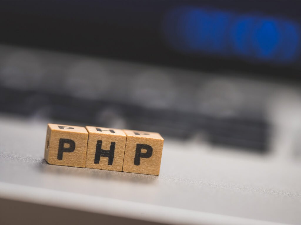 PHP8 skrevet i træblokke