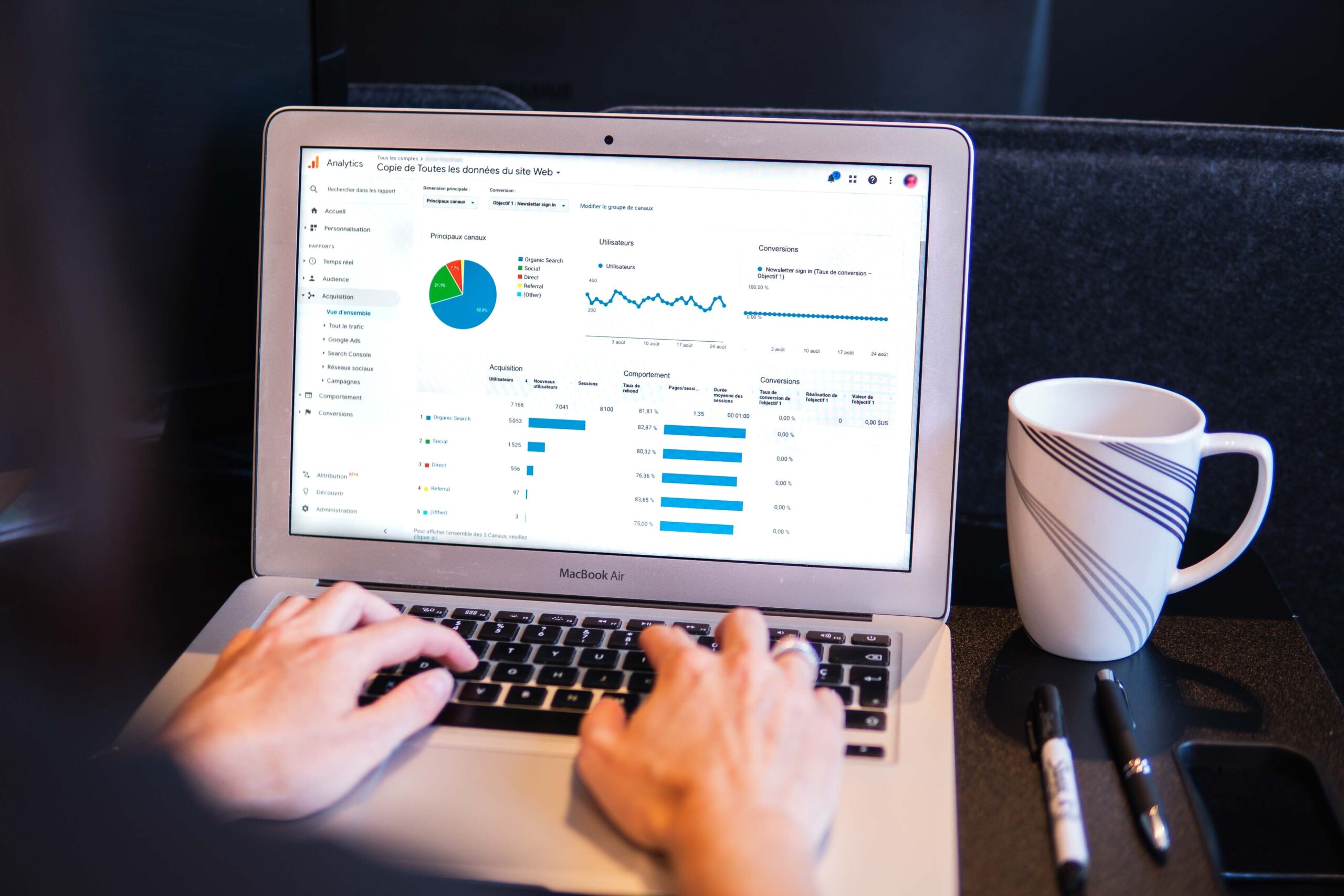 Google Analytics image on a laptop
